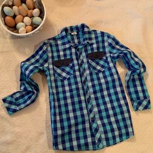 Boys L Fab Kids Plaid Button Down Shirt